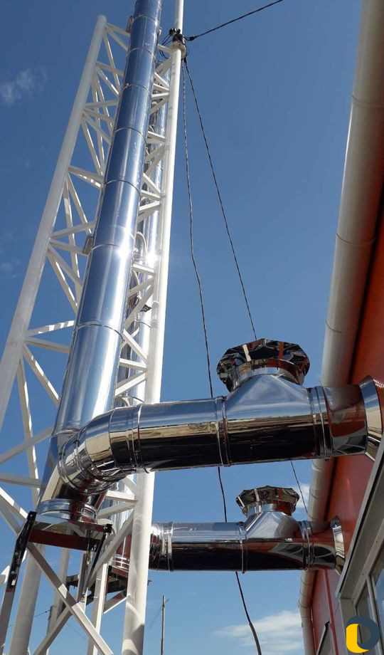 Монтаж дымохода