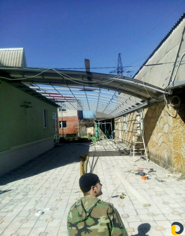 Монтаж кровли, сварочные работы, бетонные работы