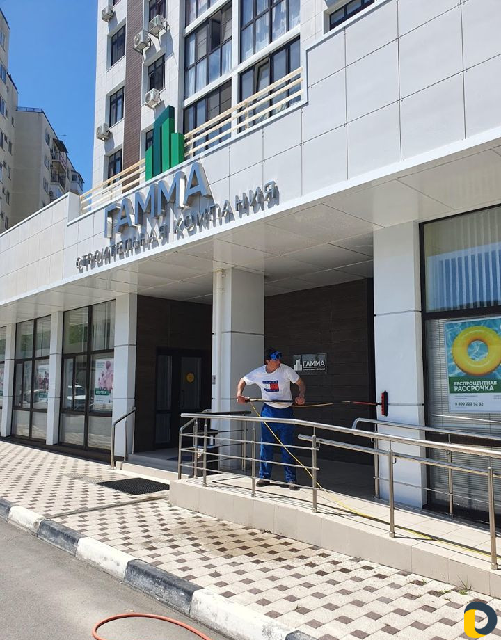 Мойка фасада без альпинистов