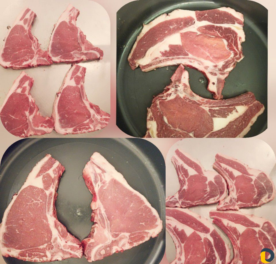 Мясо маринованное, Антрикоты, Стейки, Трубочка