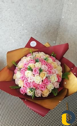 Мыльные цветы в коробках, в вазах,букеты из конфет