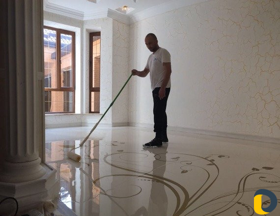 Наливные полы 3D Дагестан шлифовка бетона под лами