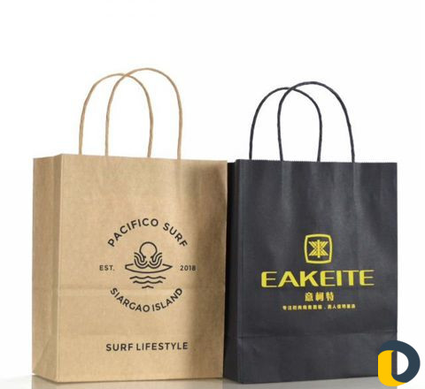 Нанесение логотипов на крафт пакеты