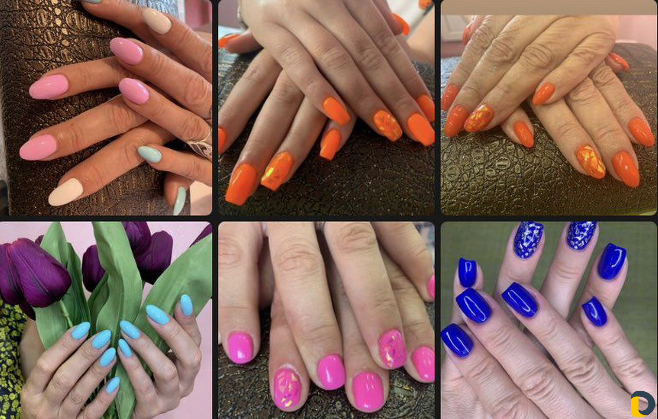 Наращивание ногтей, покрытие гель-лак