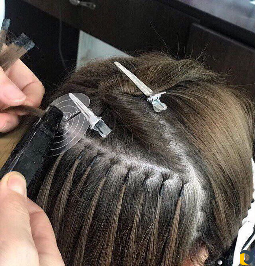 Наращивание волос на капсулы