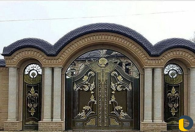 Навес ворота перила решетки казырки двери