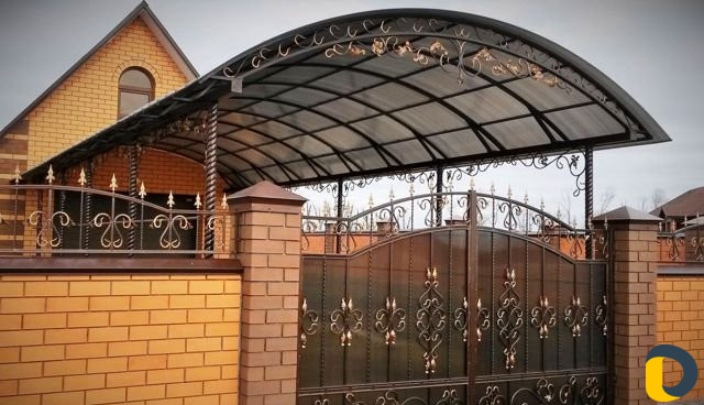 Навесы из поликарбоната и черепицы Дагестан