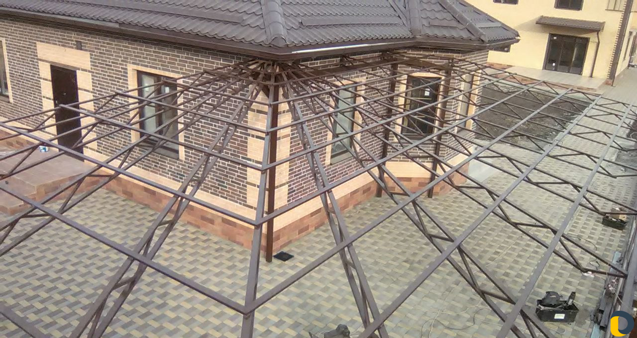 Навесы любой сложности.Металлоконструкции