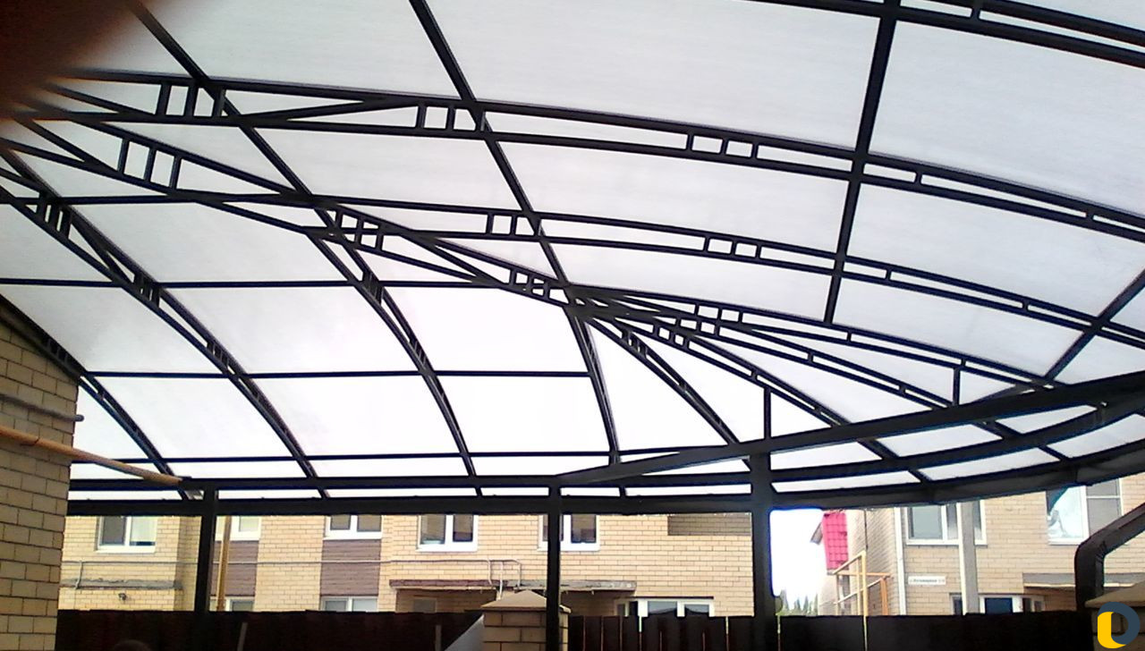 Навесы любой сложности.Металлоконструкции