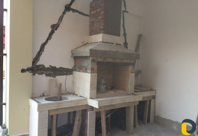 Облицовка дагестанским камнем. Барбекю