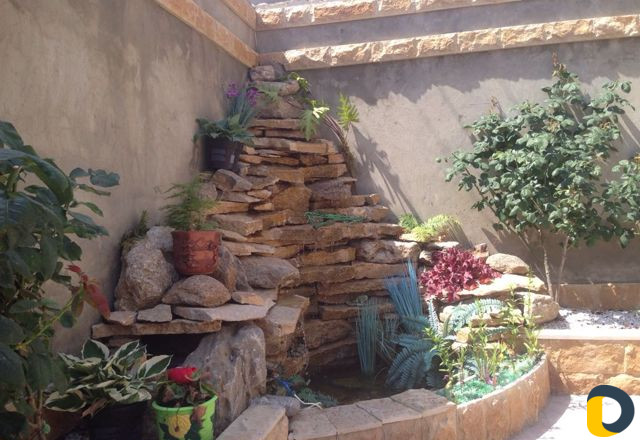 Облицовка дагестанским камнем камины барбекю водоп