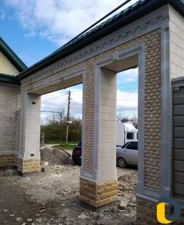 Облицовка диким.пиленным камнем