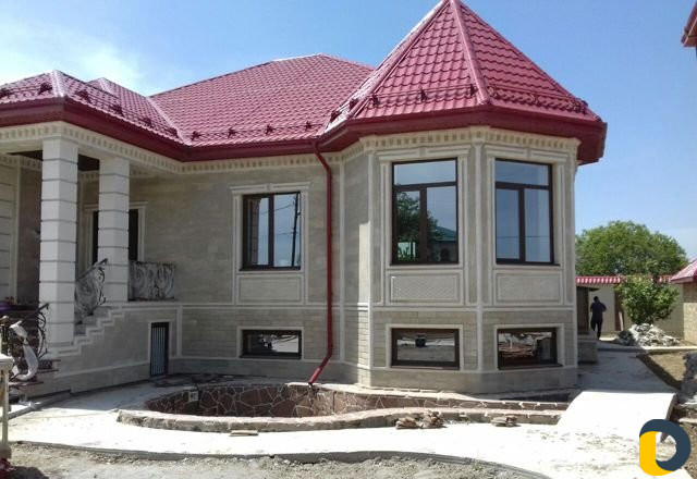 Облицовка домов из дагестанского камня