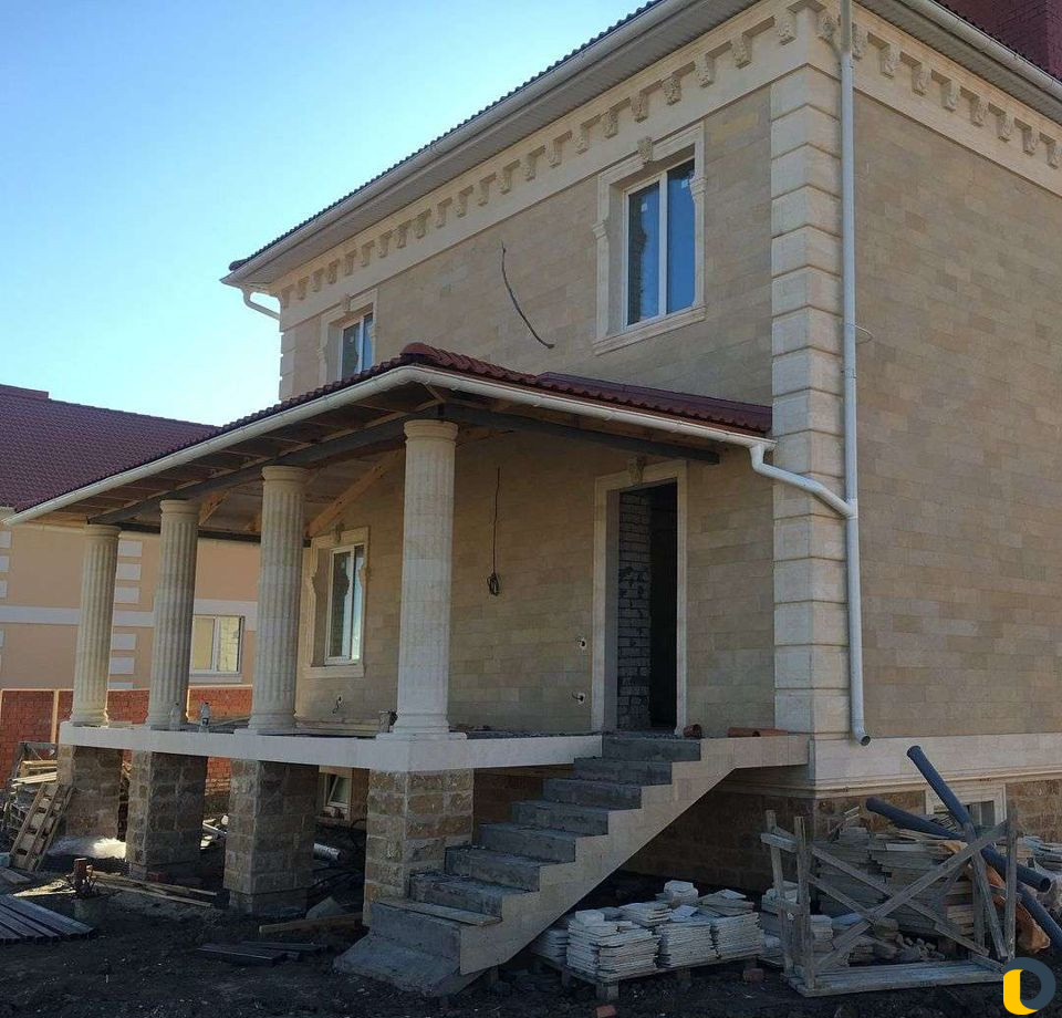 Облицовка домов с дагестанским природным камнем