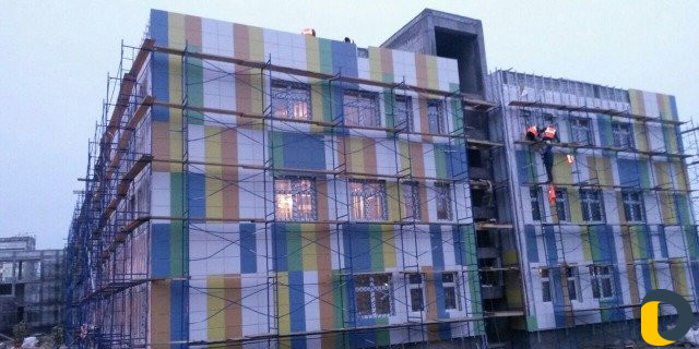 Облицовка фасада композитом