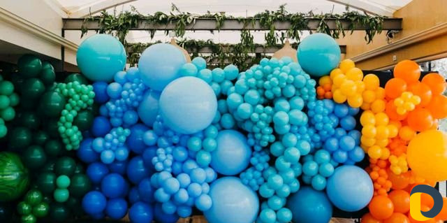 Оформление шарами и цветами
