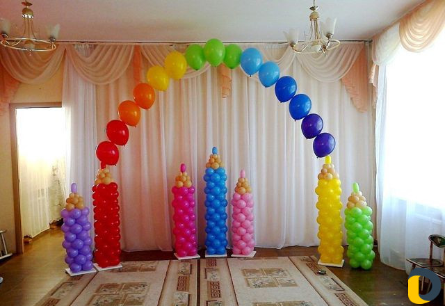 Оформление шарами и цветами