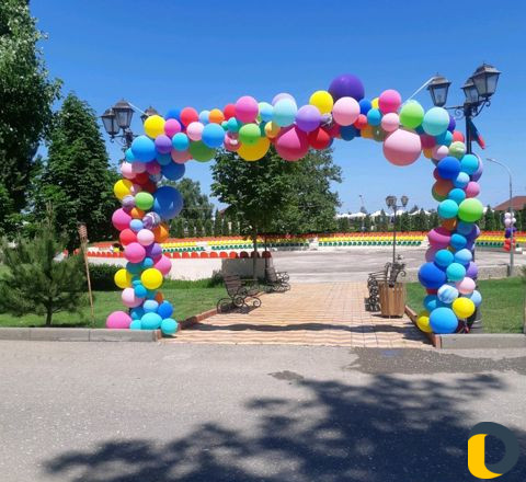 Оформление шарами и цветами