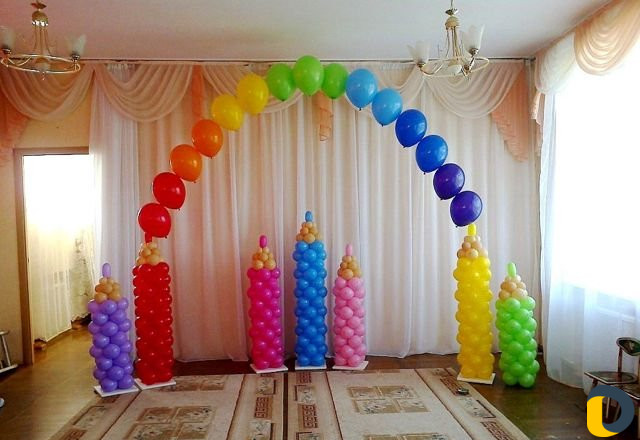 Оформление шарами и цветами