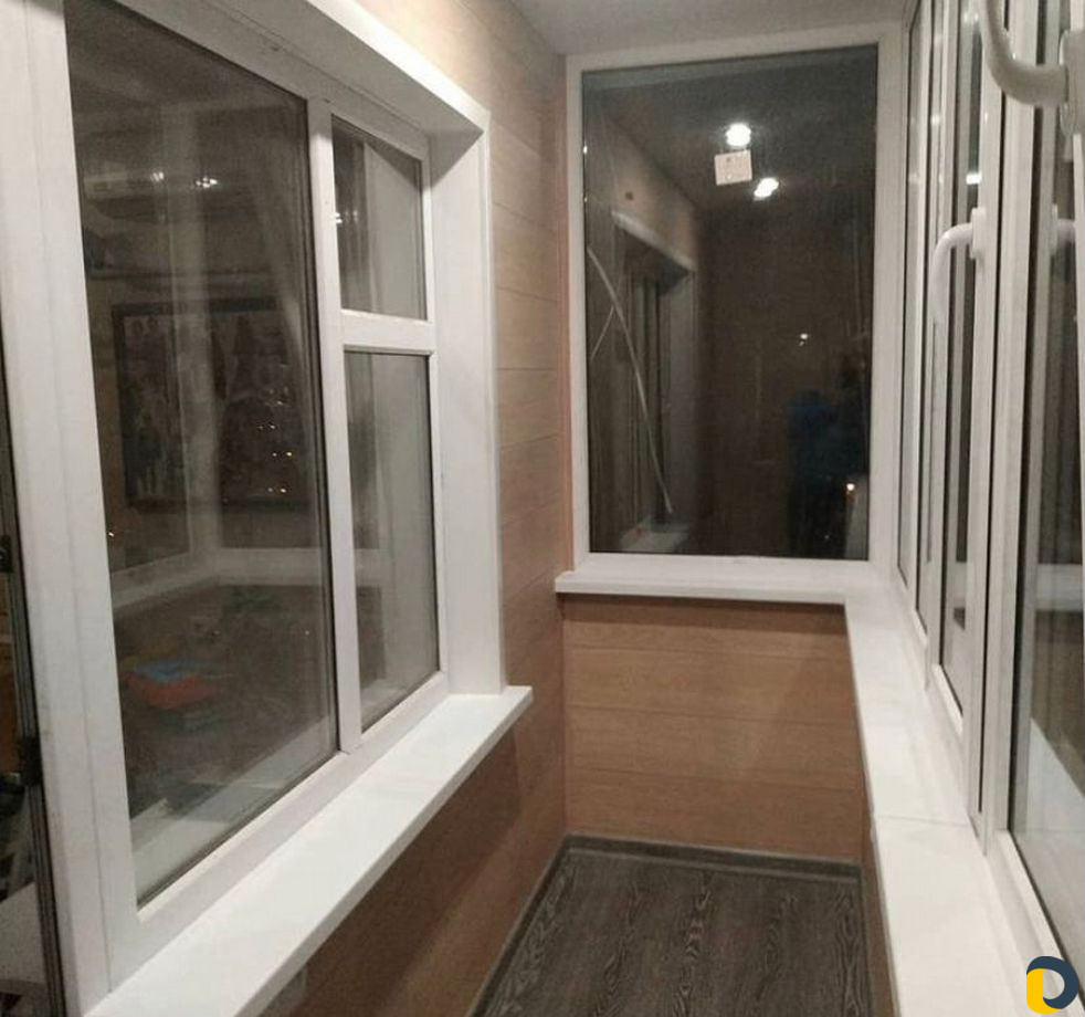 Отделка балконов, балконы под ключ, окна пвх