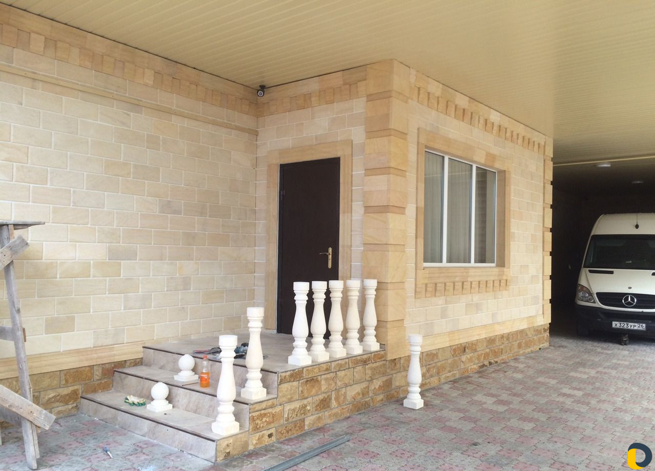 Отделка фасадов, натуральным Дагестанским природны