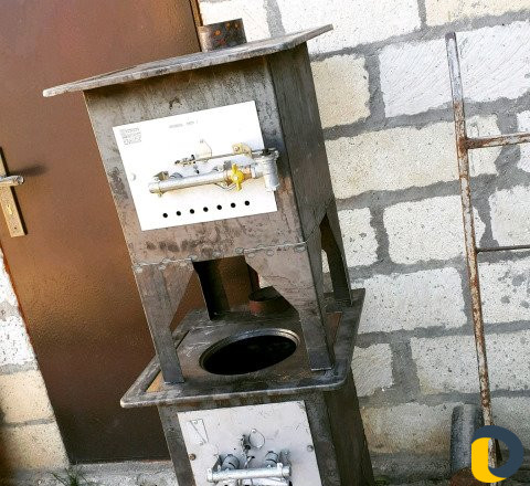 Печь на газ и на дровах