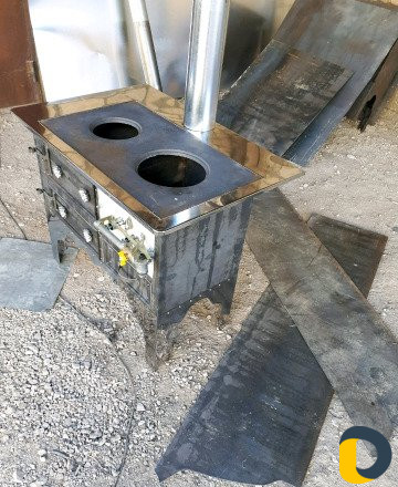 Печь на газ и на дровах
