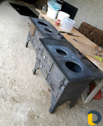 Печь на газ и на дровах