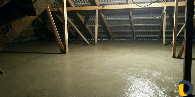 Пено бетон заливка потолк с волокном
