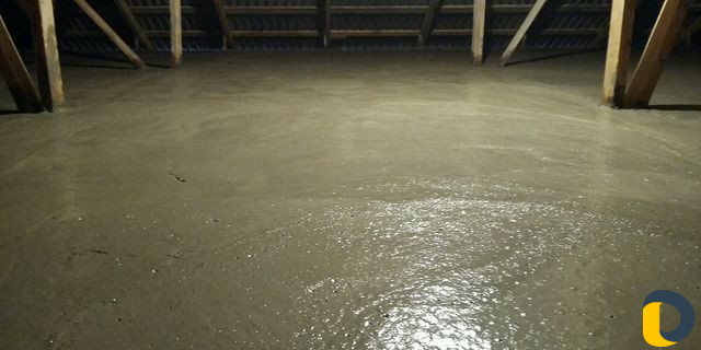 Пено бетон заливка потолк с волокном