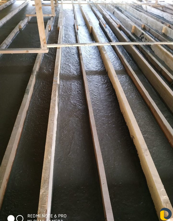 Пенобетон с волокном.Заливка потолков