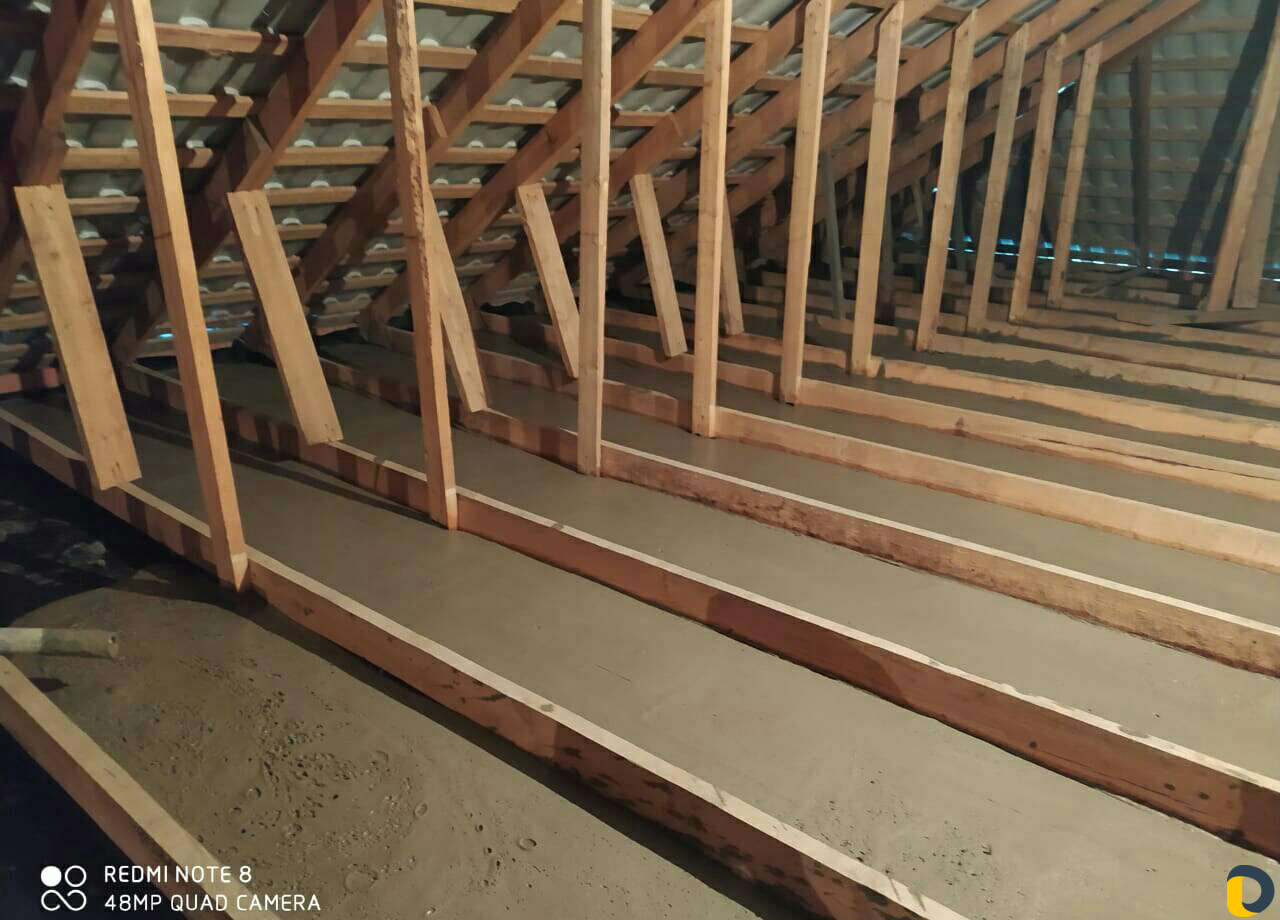 Пенобетон заливка потолков утеплитель крыши