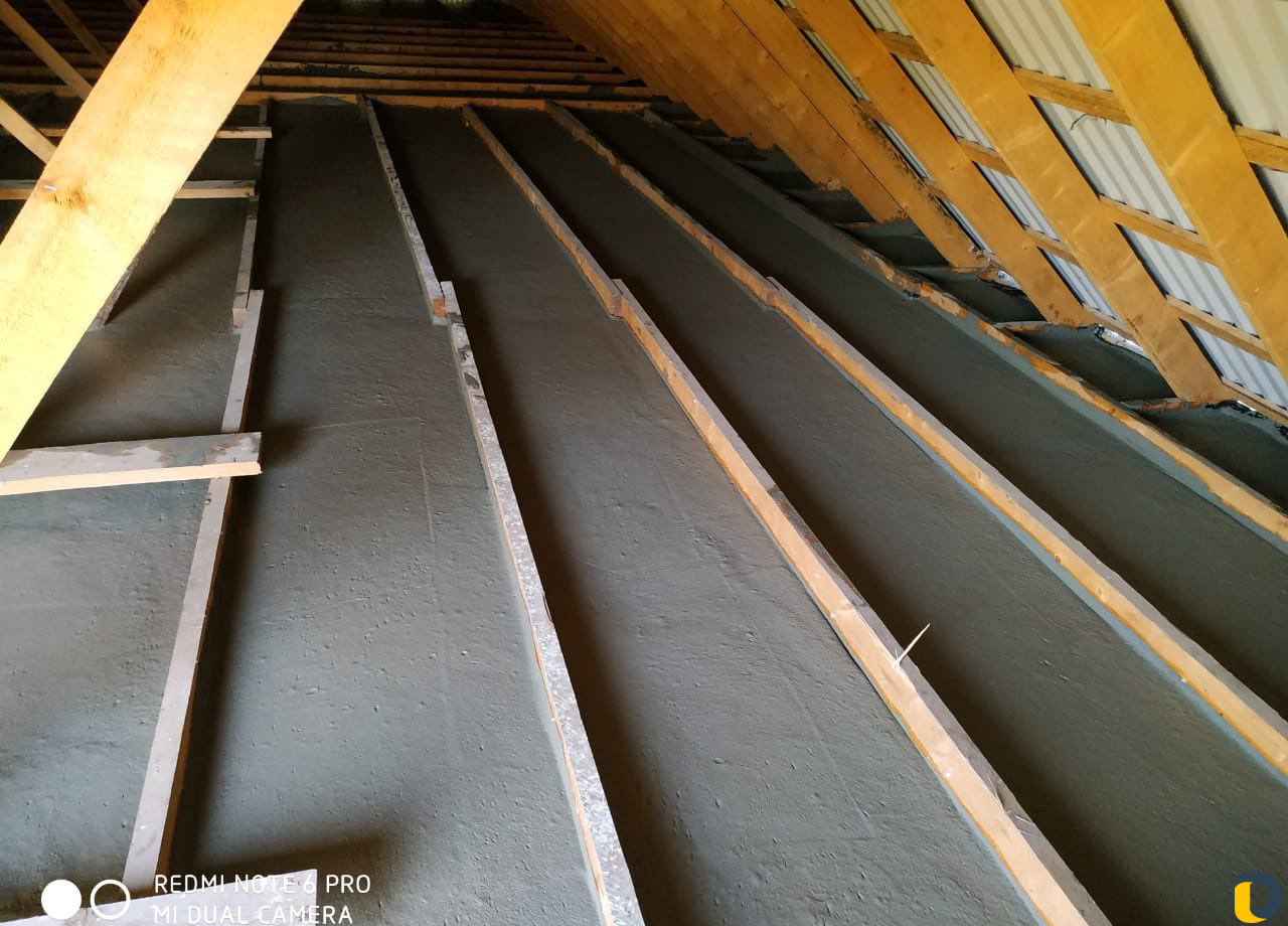 Пенобетон заливка потолков