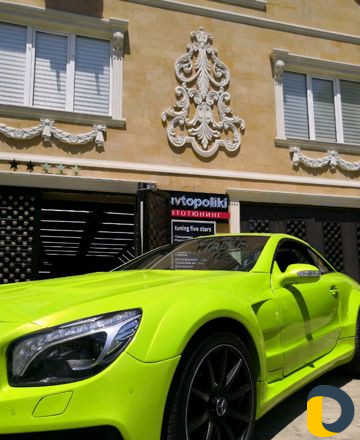 Перетяжка руля-салона автомобиля тонировка