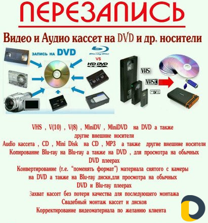 Перезапись Видео + Аудио