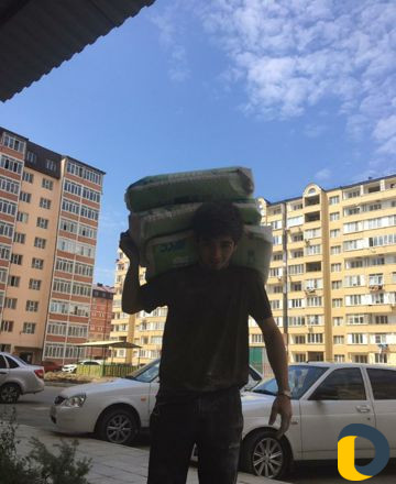 Подьем мешков. и строй материала