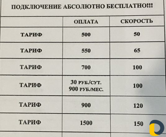 Подключение интернета