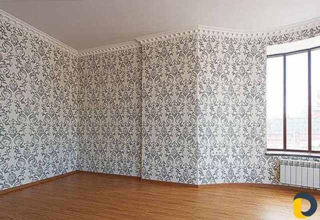Поклейка обоев под лазер и внутренние работы