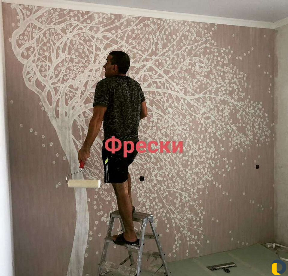 Поклейка обоев,шпаклёвка
