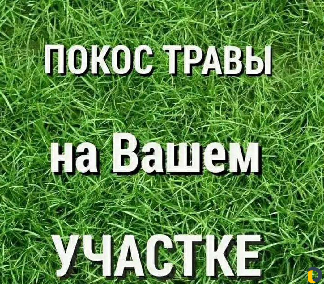 Покос травы триммером