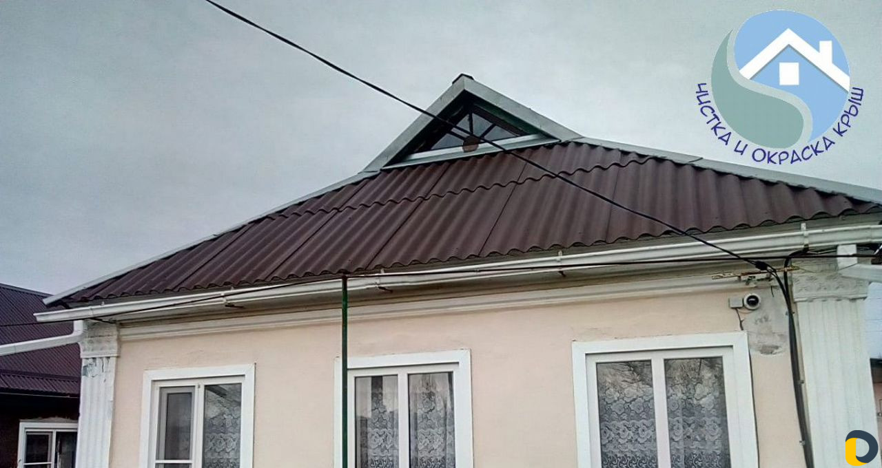 Покраска, ремонт крыши из шифера, герметизация