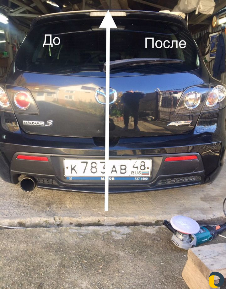 Полировка фар, царапин