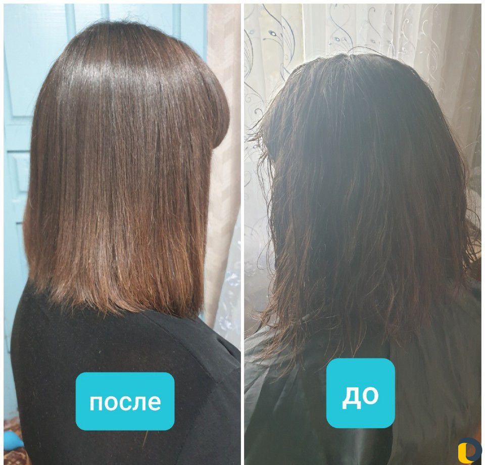 Полировка волос, кератиновое выпрямление волос
