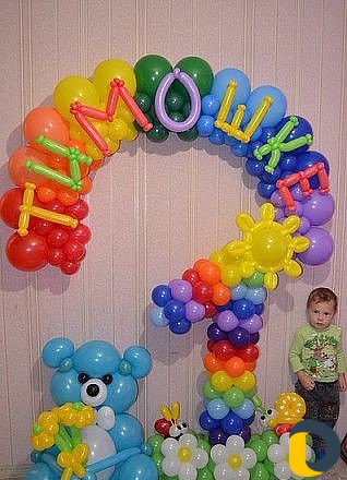 Праздничное оформление шарами