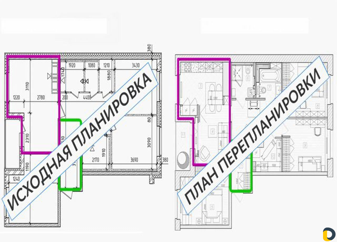 Проект перепланировки командой Экспертов
