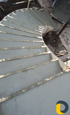 Профессиональная заливка железо бетонных лестниц и