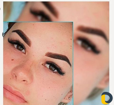 Растушевка бровей, губ, век