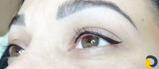 Растушевка бровей, губ, век