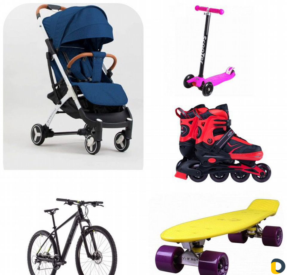 Ремонт колясок, велосипедов, скейтбордов, ходунков