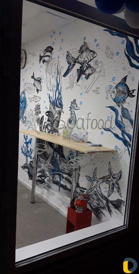 Рисунок/роспись стен/окон/досок.аэрограф художник